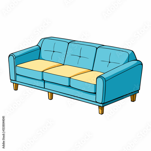 sectional sofa isolated on white background