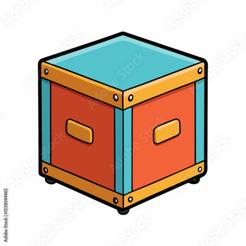 storage cube isolated on white
