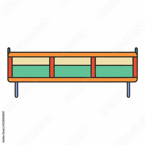 utility shelf isolated on white