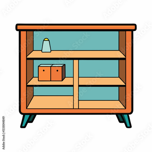 utility shelf isolated on white