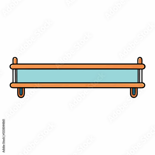 utility shelf isolated on white