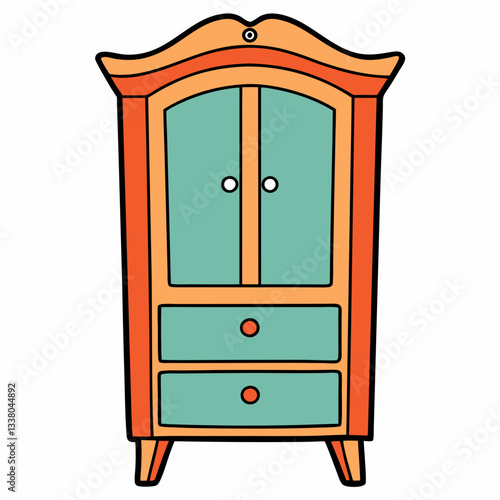 vector illustration of a wardrobe