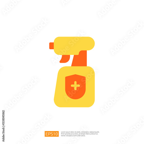 Spray Bottle Icon for Clean and Disinfect Applications Representing Hygiene and Sanitation Solutions for Health and Safety