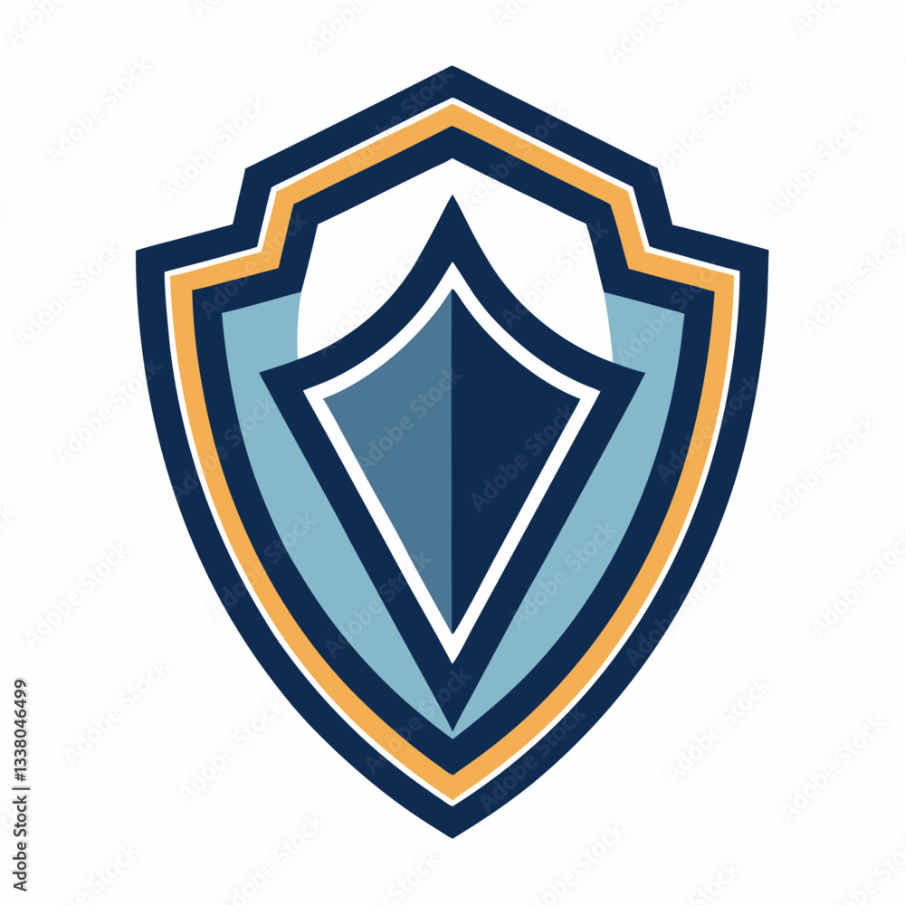 stylish emblem with shield structure stylish emblem with shield structure