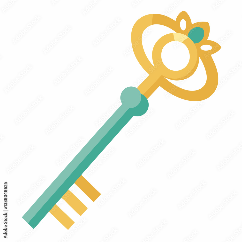 elegant key with minimalist styling elegant key with minimalist styling