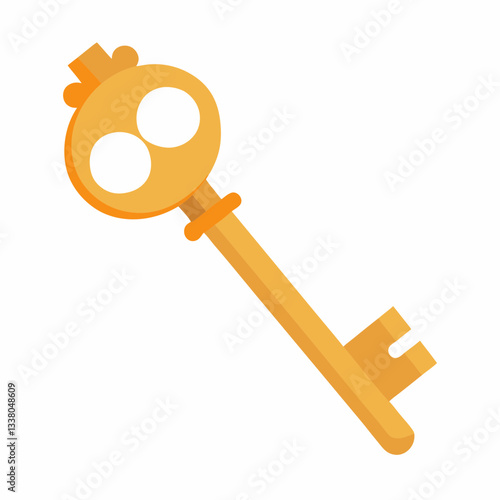 elegant key with minimalist styling