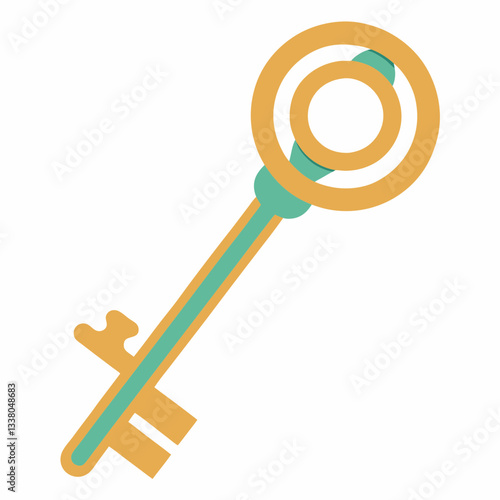 elegant key with minimalist styling