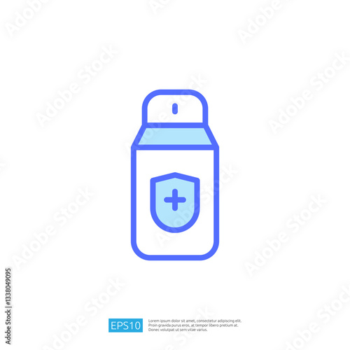 Clean And Disinfect Icon Representing Hygiene And Safety Measures For Health Protection