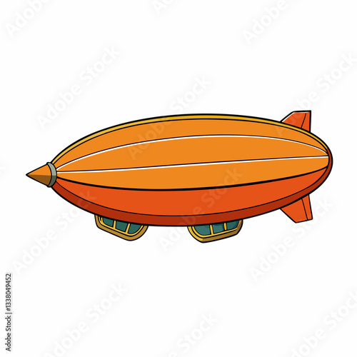 blimp airship on a white background