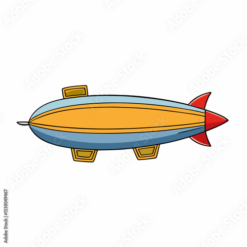 blimp airship on a white background