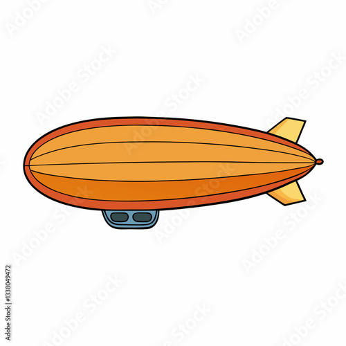 blimp airship on a white background