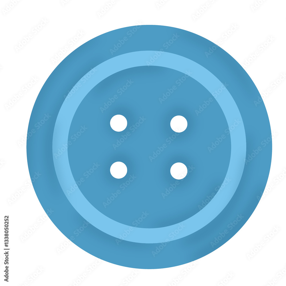Illustration of a Button with Four Holes Illustration of a Button with Four Holes