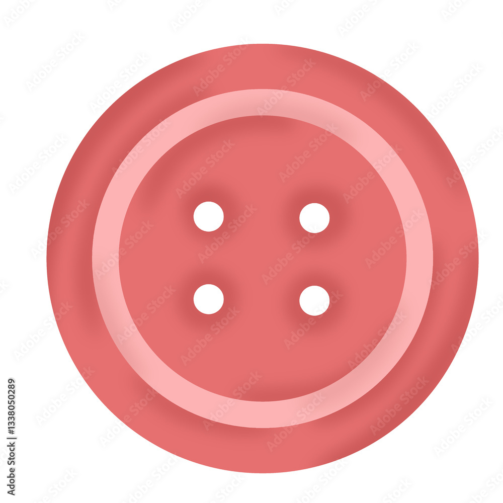 Illustration of a Button with Four Holes Illustration of a Button with Four Holes