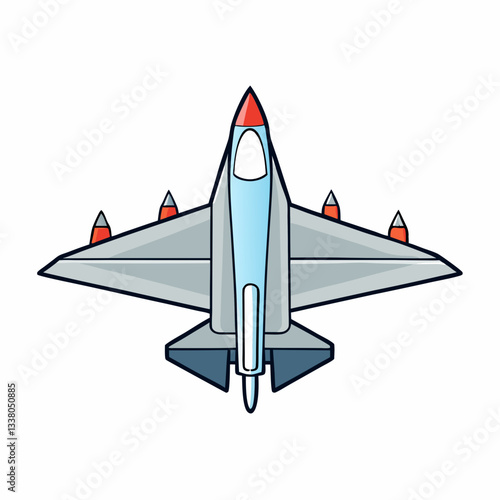 vector illustration of fighter jet