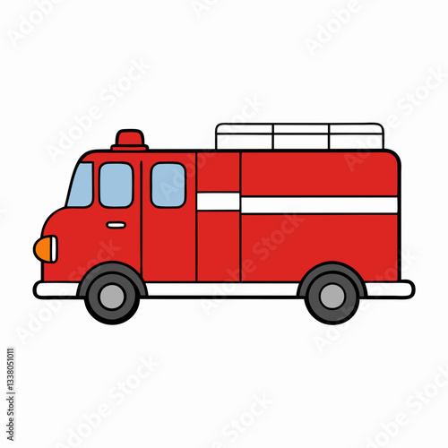 fire truck isolated on white