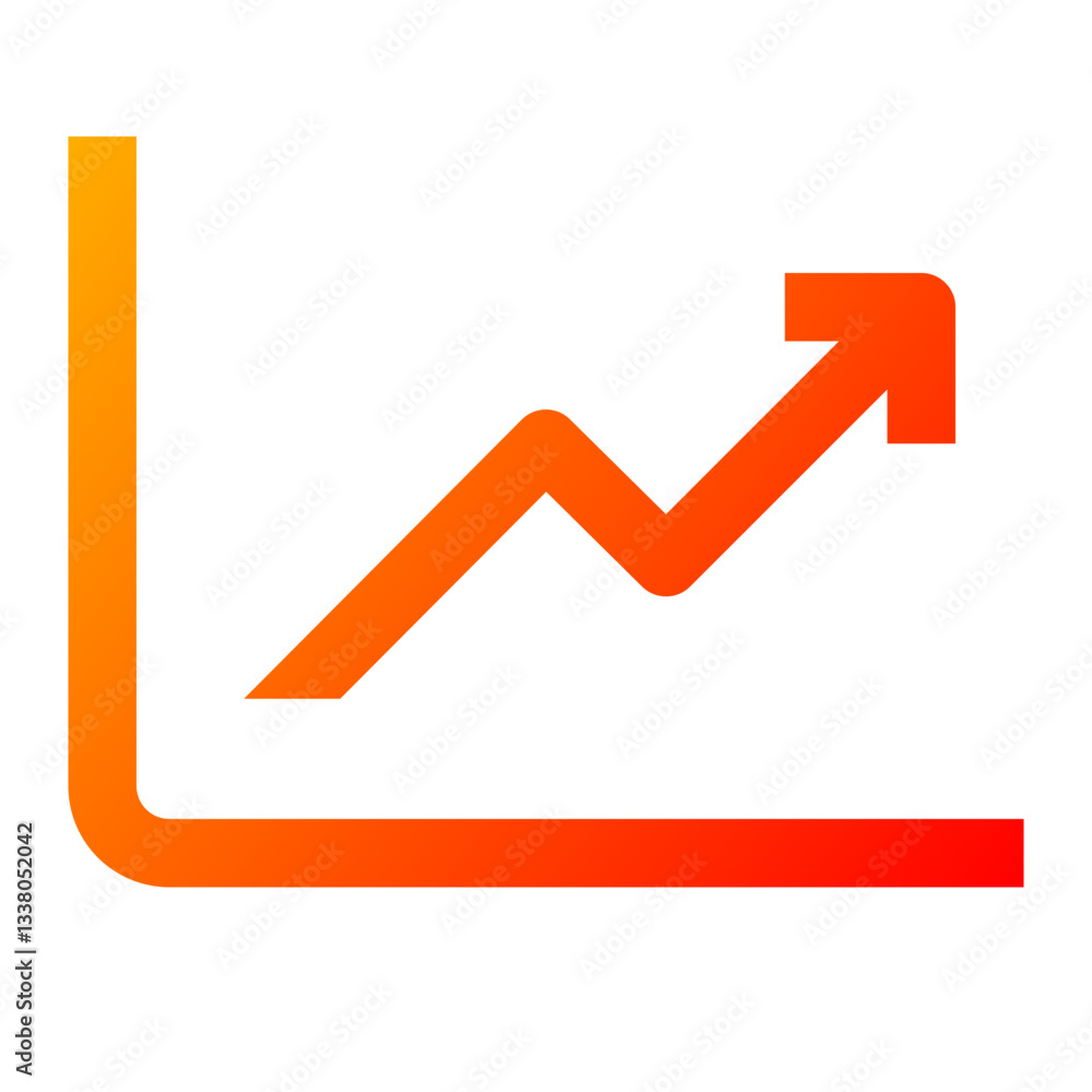 Chart Icon. Chart, Growth, Gain, Increase, Rise, Progress, Profit, Ascend. Vector Icon Illustration Chart Icon. Chart, Growth, Gain, Increase, Rise, Progress, Profit, Ascend. Vector Icon Illustration