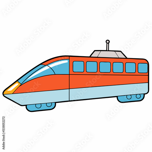 vector illustration of a monorail