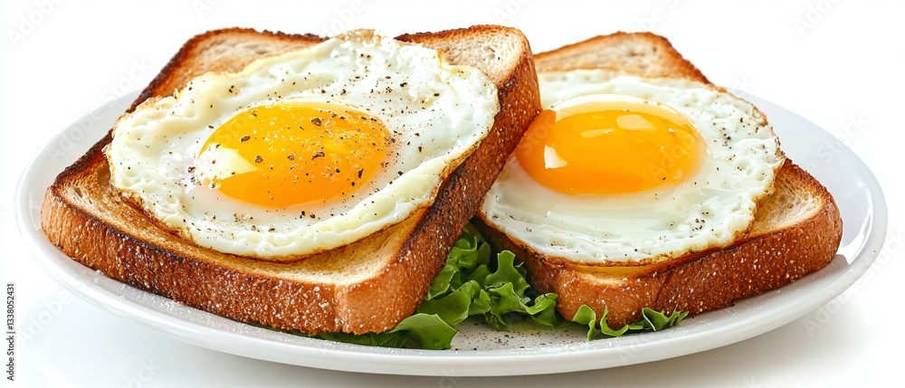 Delicious breakfast with fried eggs on toast kitchen food photography bright and inviting close-up culinary delight Delicious breakfast with fried eggs on toast kitchen food photography bright and inviting close-up culinary delight