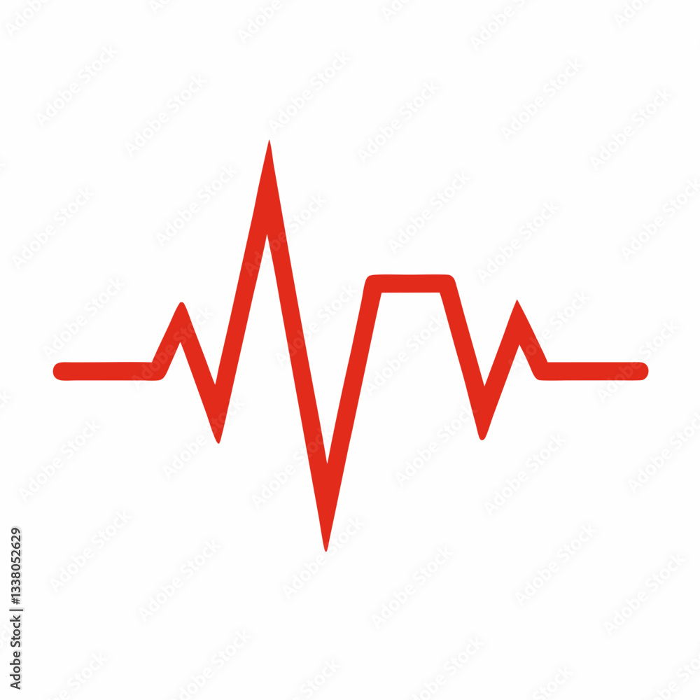modern heartbeat line with smooth rhythm modern heartbeat line with smooth rhythm