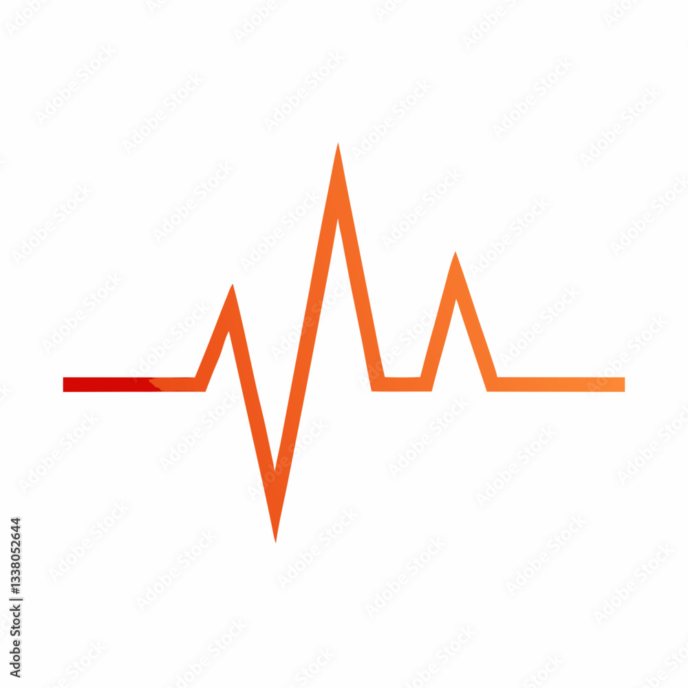 modern heartbeat line with smooth rhythm modern heartbeat line with smooth rhythm