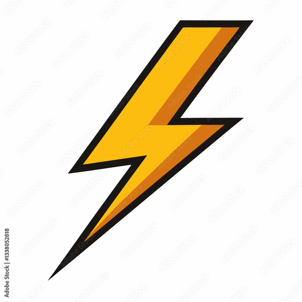 angular lightning strike with bold contrast angular lightning strike with bold contrast