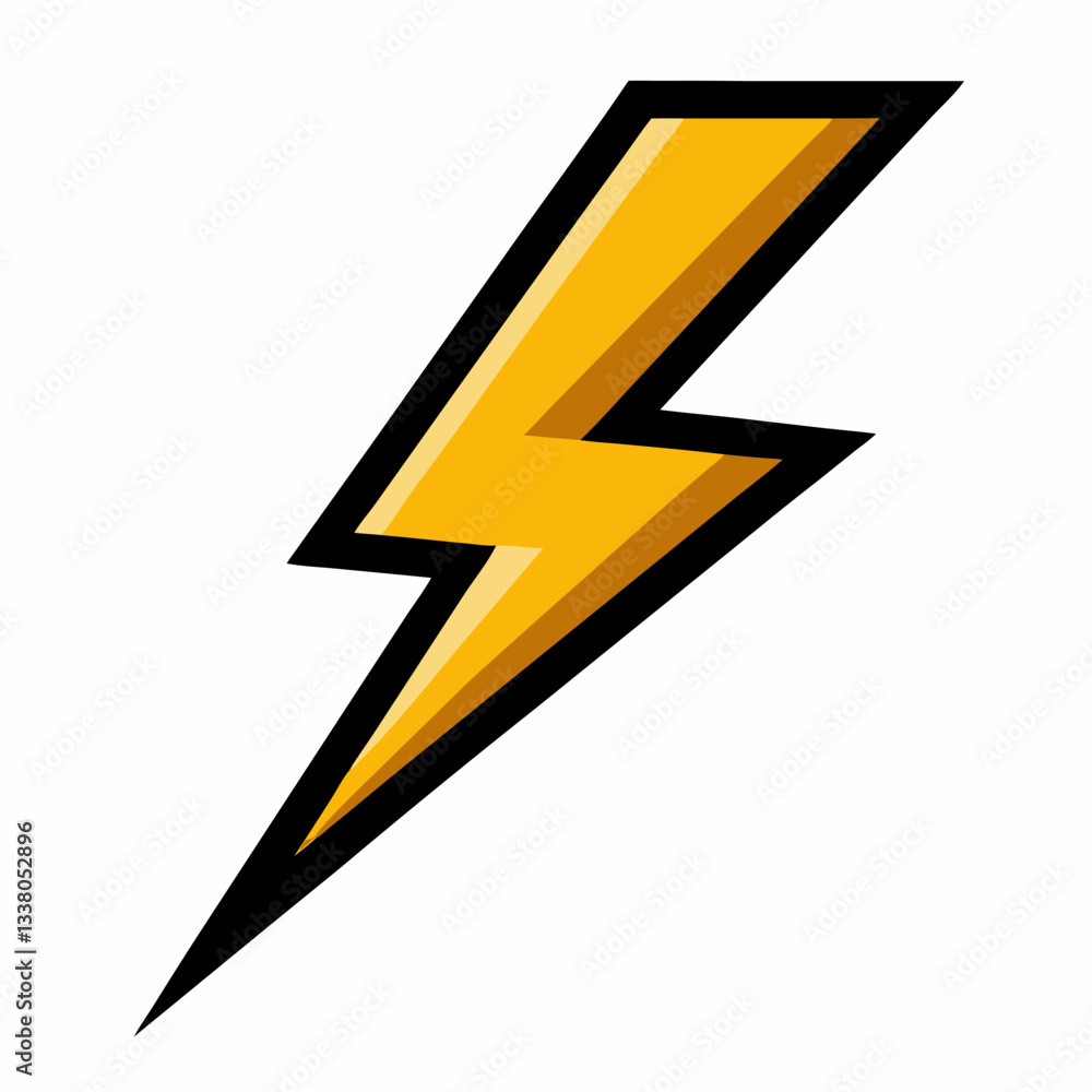 angular lightning strike with bold contrast angular lightning strike with bold contrast