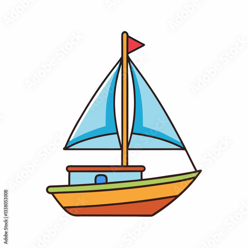 sailboat isolated on white