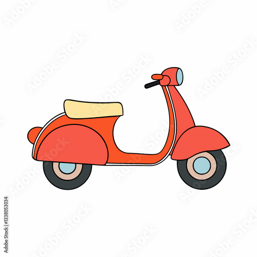 vintage red vintage scooter