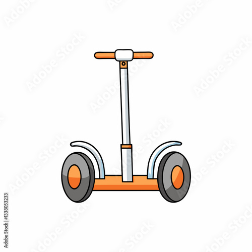vector illustration of a segway