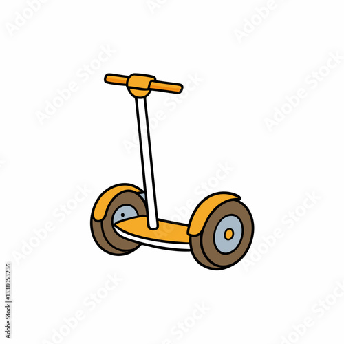 vector illustration of a segway