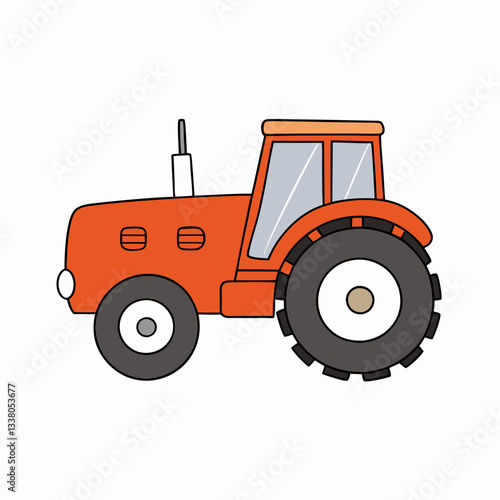 tractor isolated on white