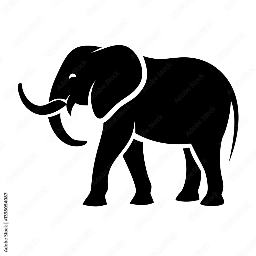 Obraz premium Elephant icon, suitable for creative and contemporary projects.