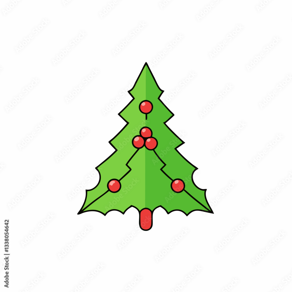 american holly tree vector illustration american holly tree vector illustration