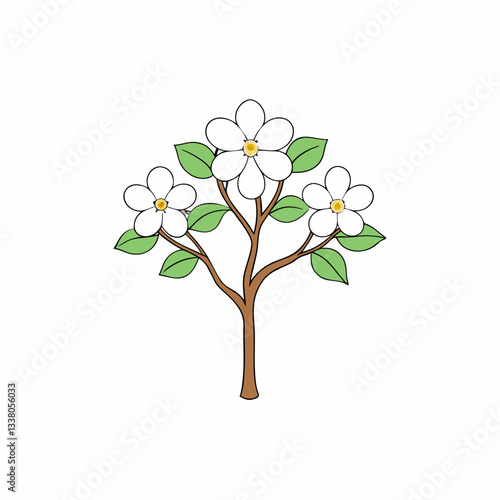 dogwood tree with leaves