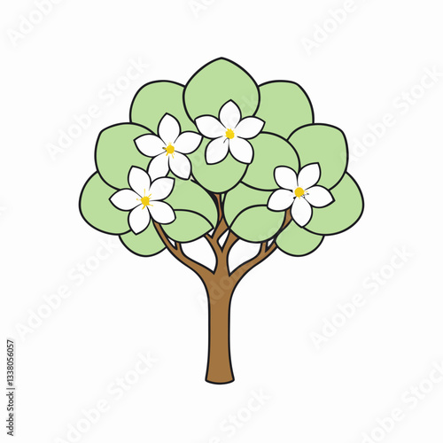 dogwood tree with leaves