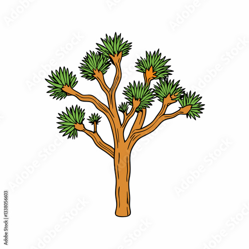 vector illustration of a joshua tree