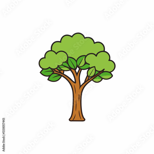 vector illustration of an olive tree