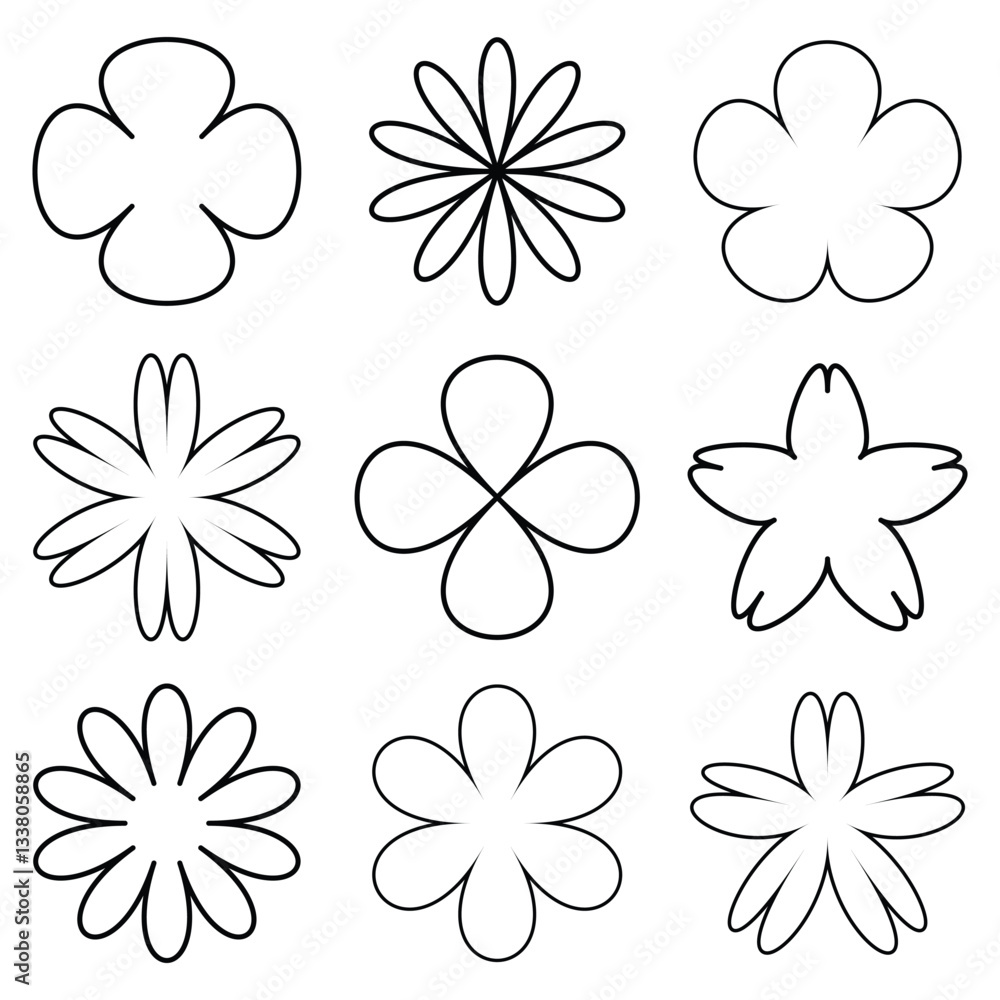 Obraz premium set of flowers