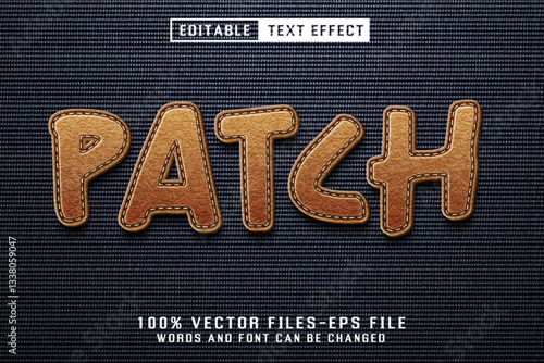 Stich 3d Text - Editable Text Effect	