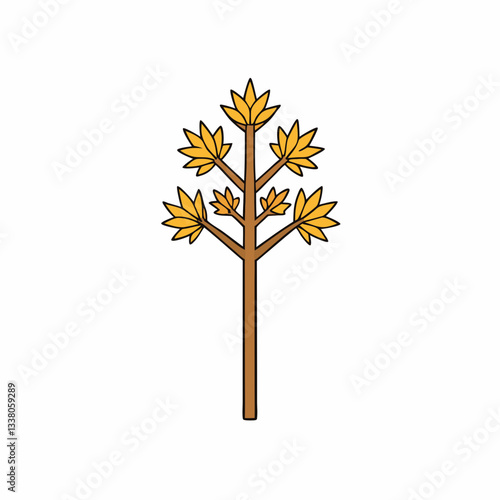 witch hazel tree vector illustration