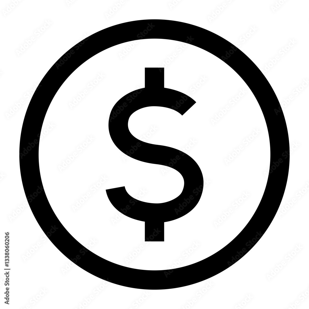 Coin Icon. Coin, Dollar, Currency, Money, Cash, Gold, Investment, Trade. Vector Icon Illustration Coin Icon. Coin, Dollar, Currency, Money, Cash, Gold, Investment, Trade. Vector Icon Illustration
