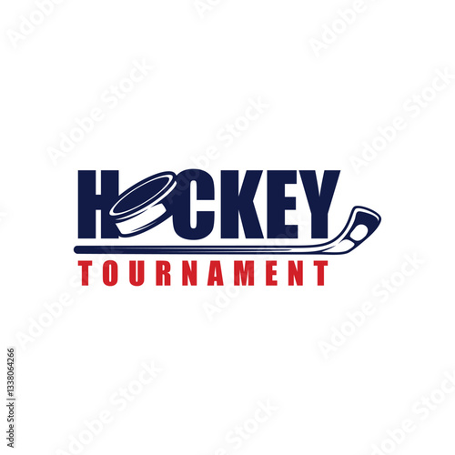 Hockey Sports Tournament Logo Design Vector