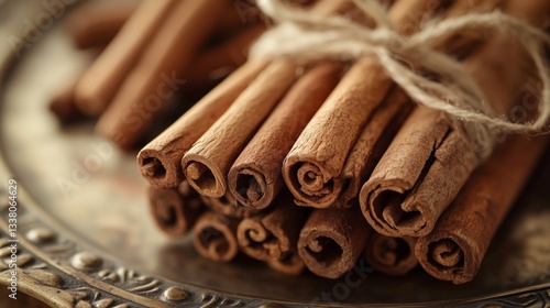 cinnamon sticks on a wooden table