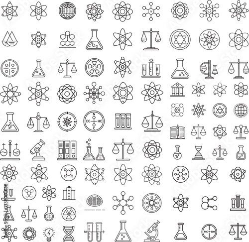 Mass Measurement Icons Set   Editable Stroke Vector Pack