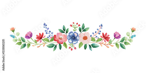 Elegant floral divider with soft colors