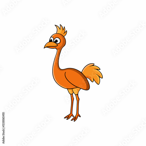 vector illustration of an emu