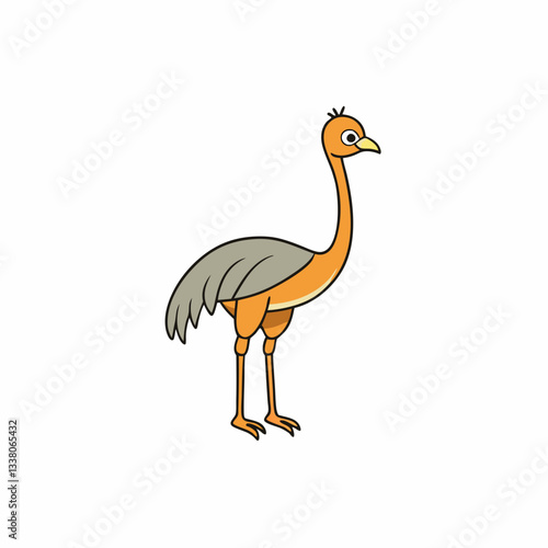 vector illustration of an emu