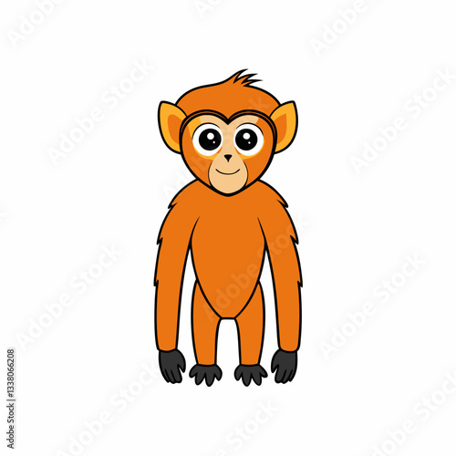 gibbon isolated on white