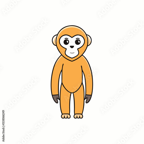 gibbon isolated on white