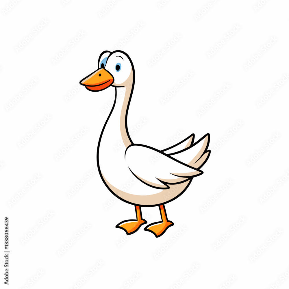 goose on white background goose on white background